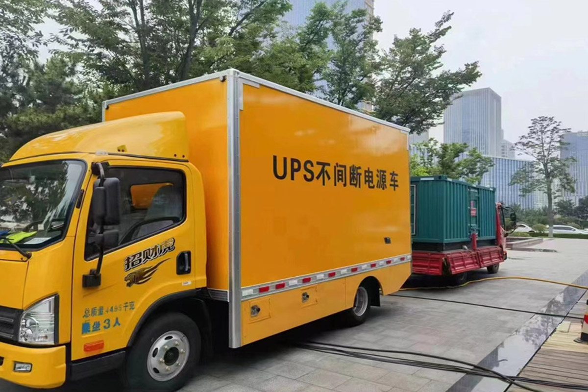 胡市镇发电机租赁施工现场
