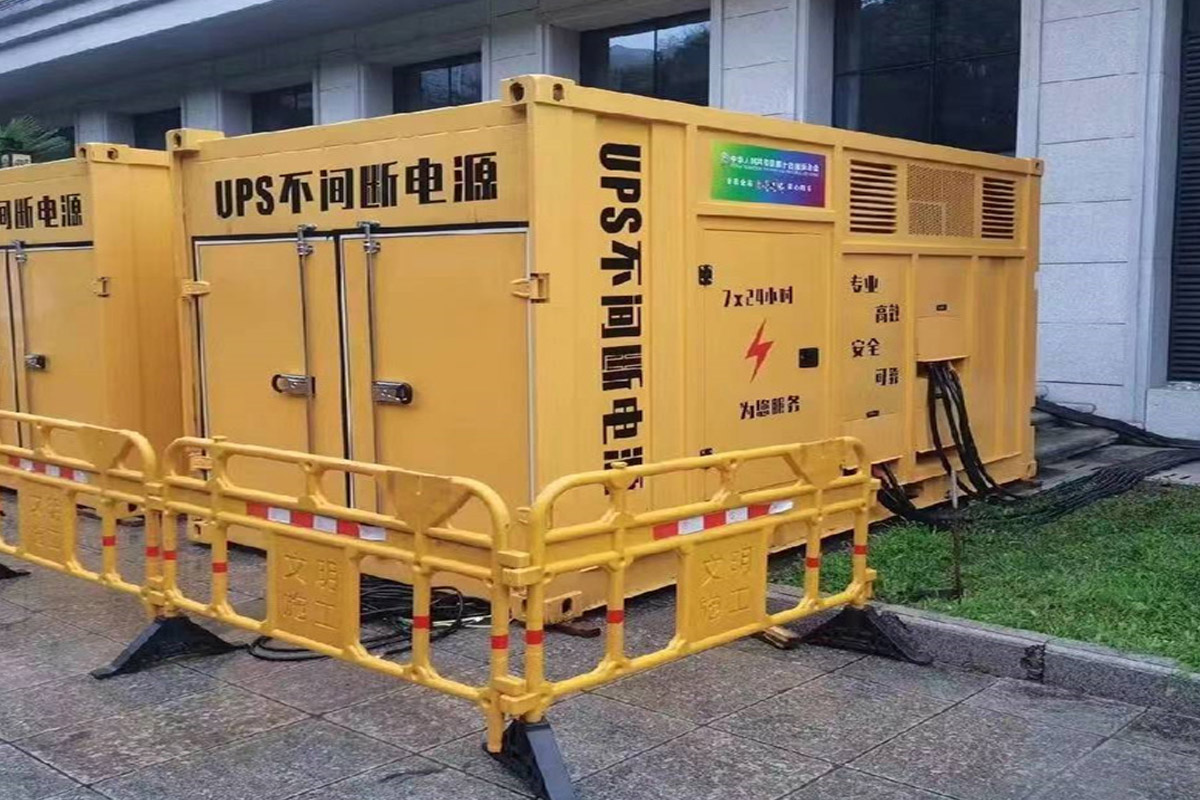 胡市镇发电机租赁施工现场